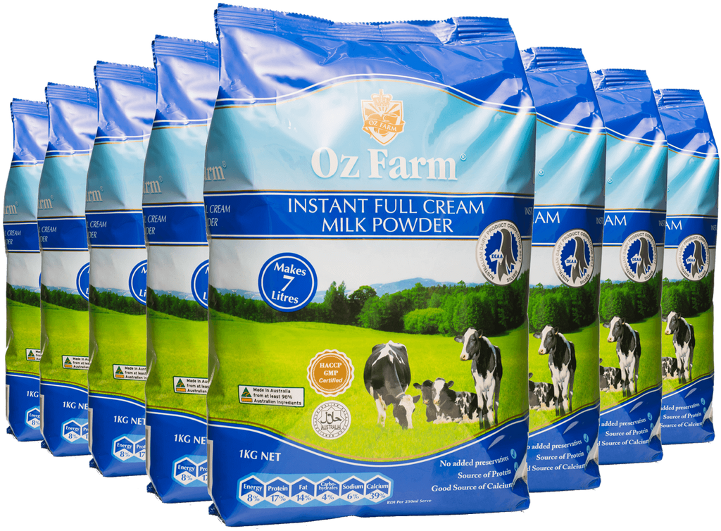 Oz Farm Instant Full Cream Milk Powder (8 * 1KG)