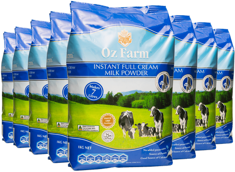 Oz Farm Instant Full Cream Milk Powder (8 * 1KG)